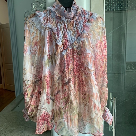 ZIMMERMANN Botanica Smocked-Yoke Blouse - Picture 5 of 13